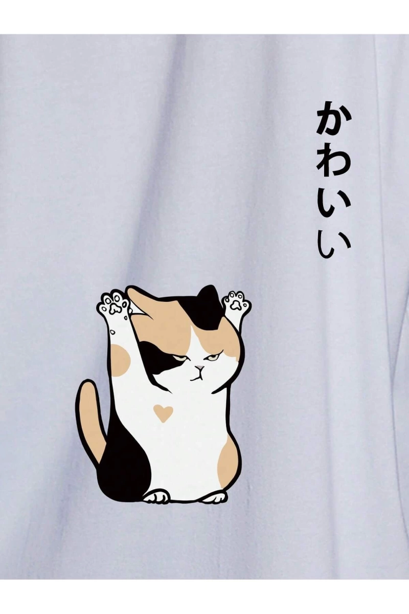 Karikatür ve Grafik tasarım Oversize T-shirt Cartoon/Letter serisi kod807