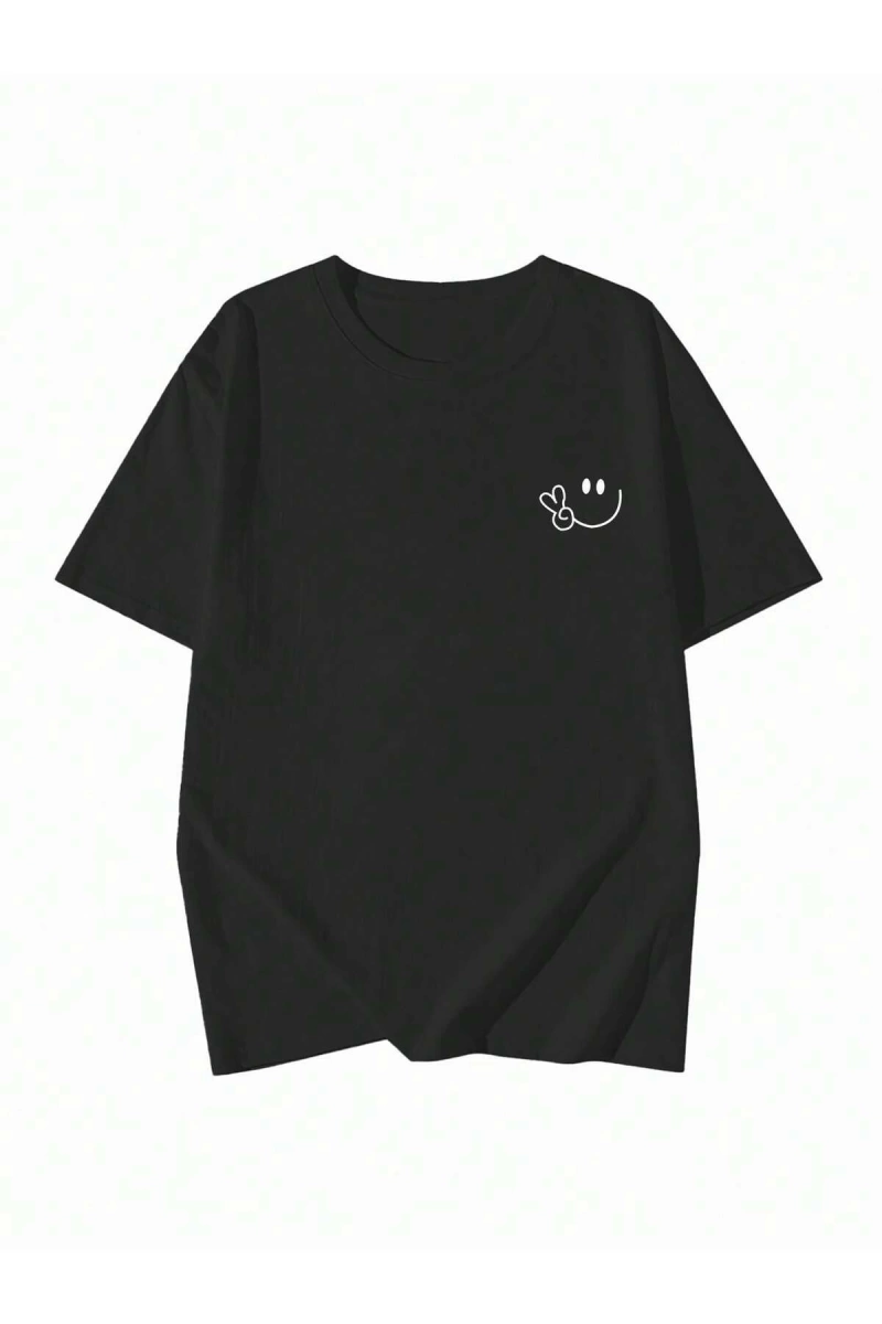 Karikatür ve Grafik tasarım Oversize T-shirt Cartoon/Letter serisi kod82