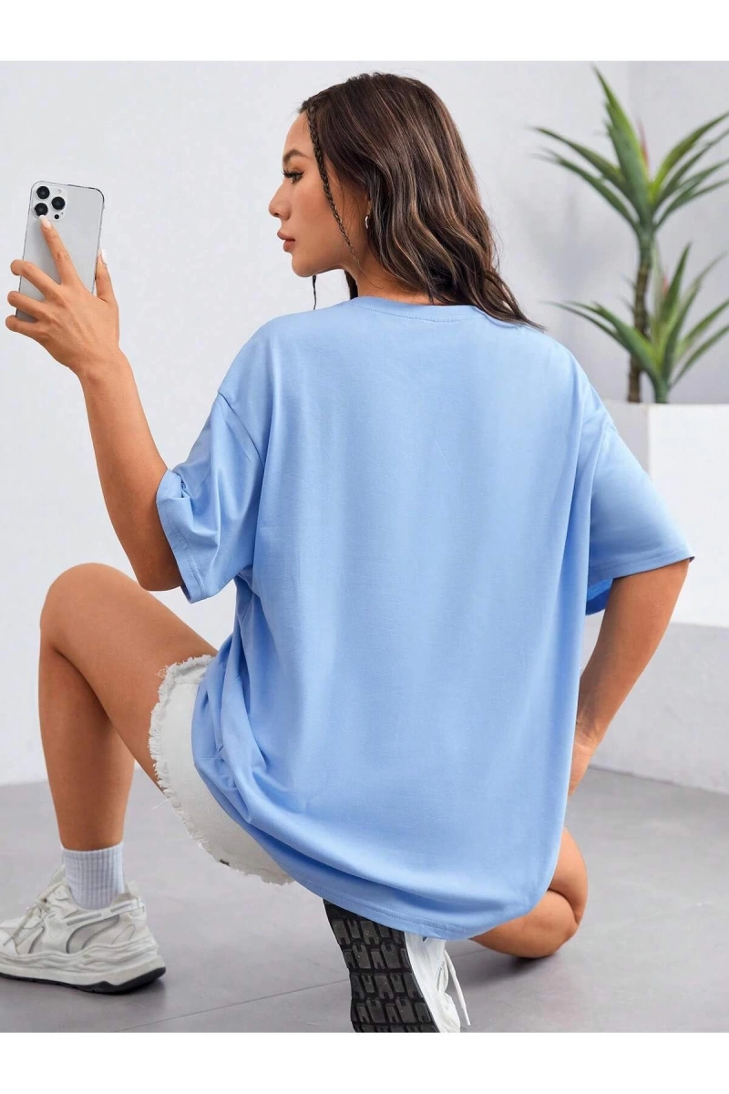 Karikatür ve Grafik tasarım Oversize T-shirt Cartoon/Letter serisi kod848