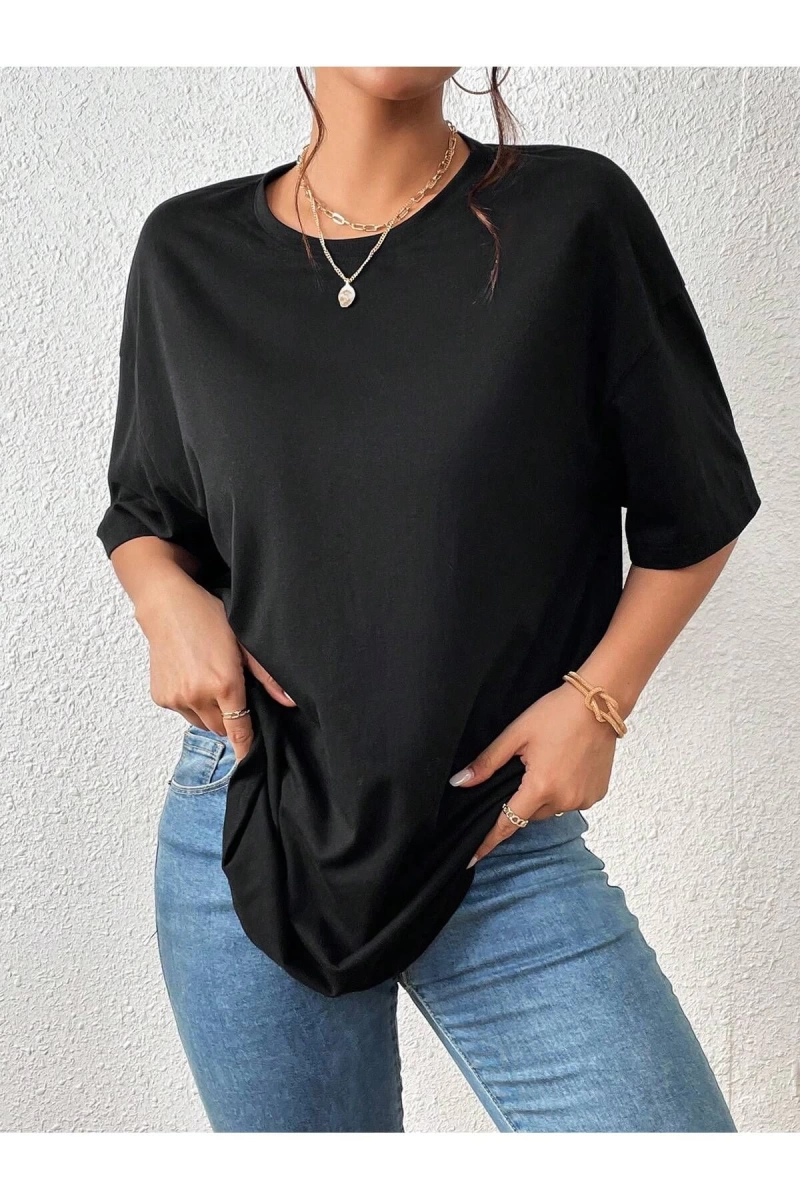 Karikatür ve Grafik tasarım Oversize T-shirt Cartoon/Letter serisi kod856