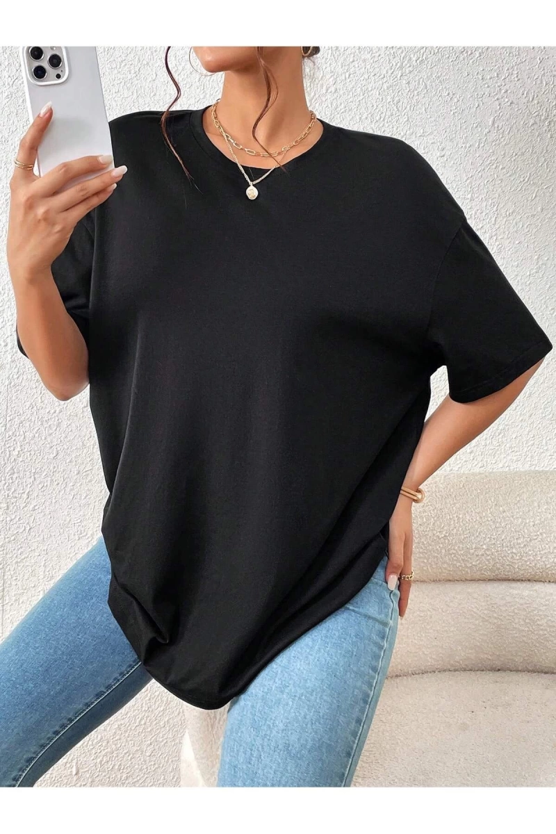 Karikatür ve Grafik tasarım Oversize T-shirt Cartoon/Letter serisi kod856