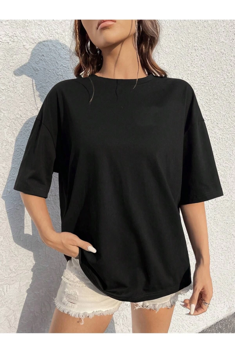 Karikatür ve Grafik tasarım Oversize T-shirt Cartoon/Letter serisi kod858