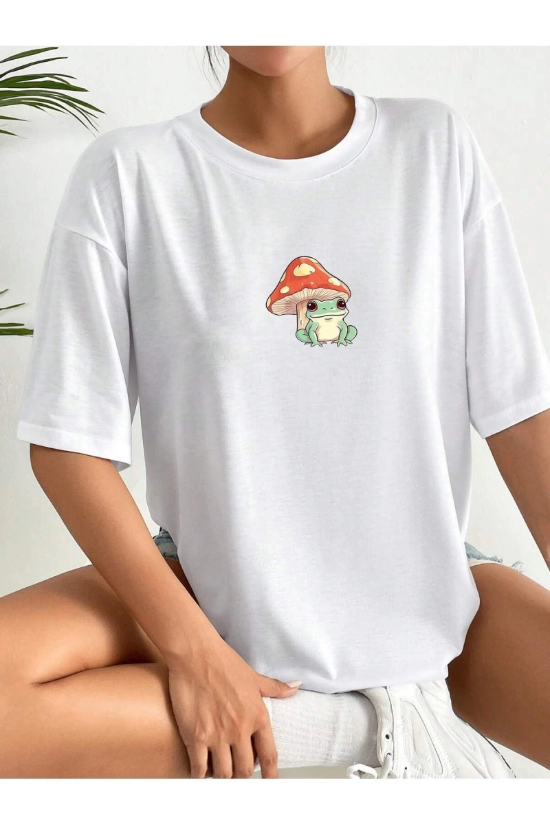Karikatür ve Grafik tasarım Oversize T-shirt Cartoon/Letter serisi kod864