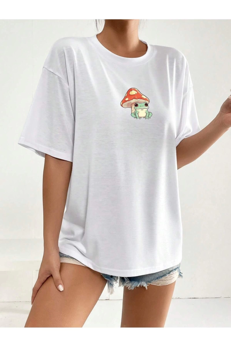 Karikatür ve Grafik tasarım Oversize T-shirt Cartoon/Letter serisi kod864