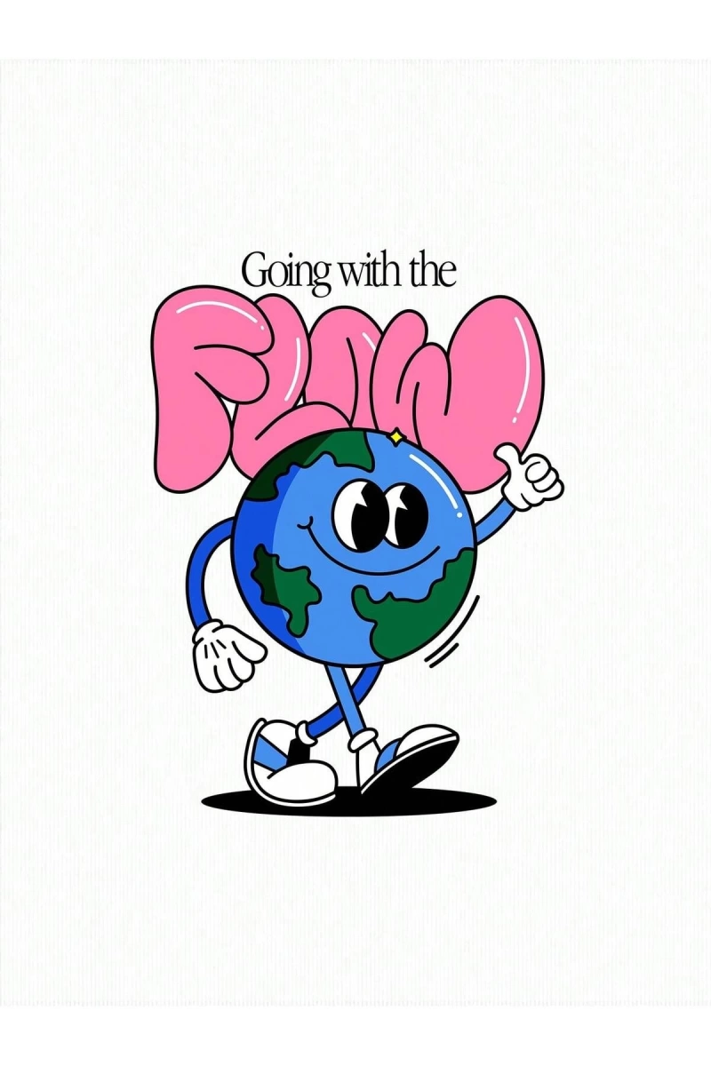 Karikatür ve Grafik tasarım Oversize T-shirt Cartoon/Letter serisi kod866