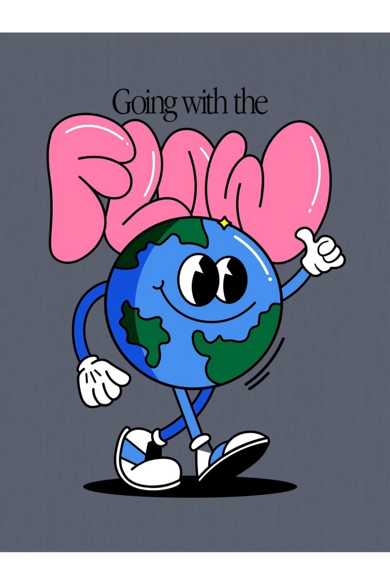 Karikatür ve Grafik tasarım Oversize T-shirt Cartoon/Letter serisi kod867