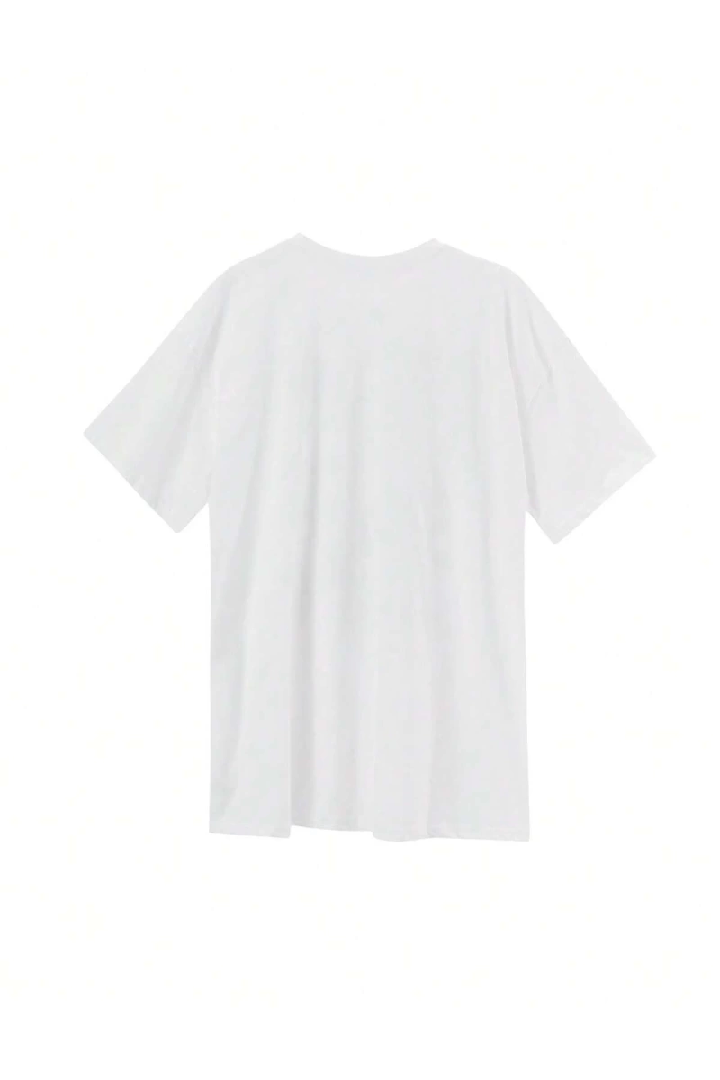 Karikatür ve Grafik tasarım Oversize T-shirt Cartoon/Letter serisi kod911