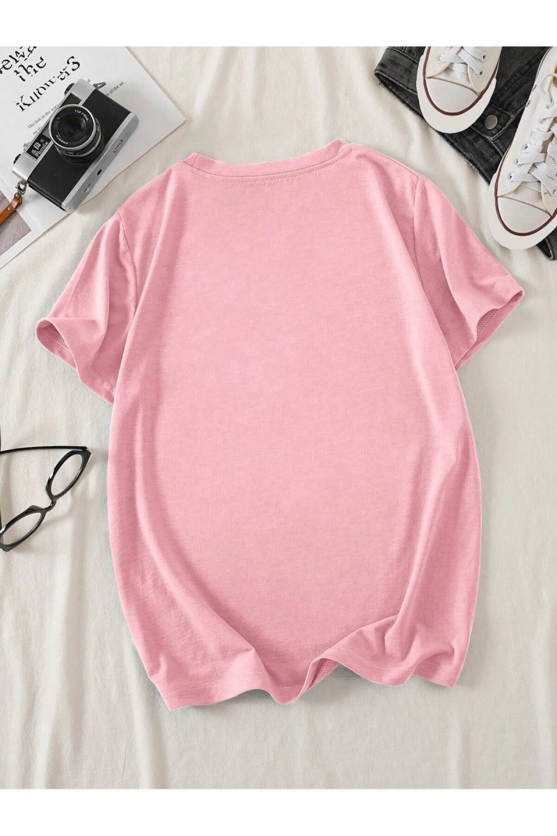 Karikatür ve Grafik Tasarım Oversize T-shirt Cartoon/Letter serisi kod917