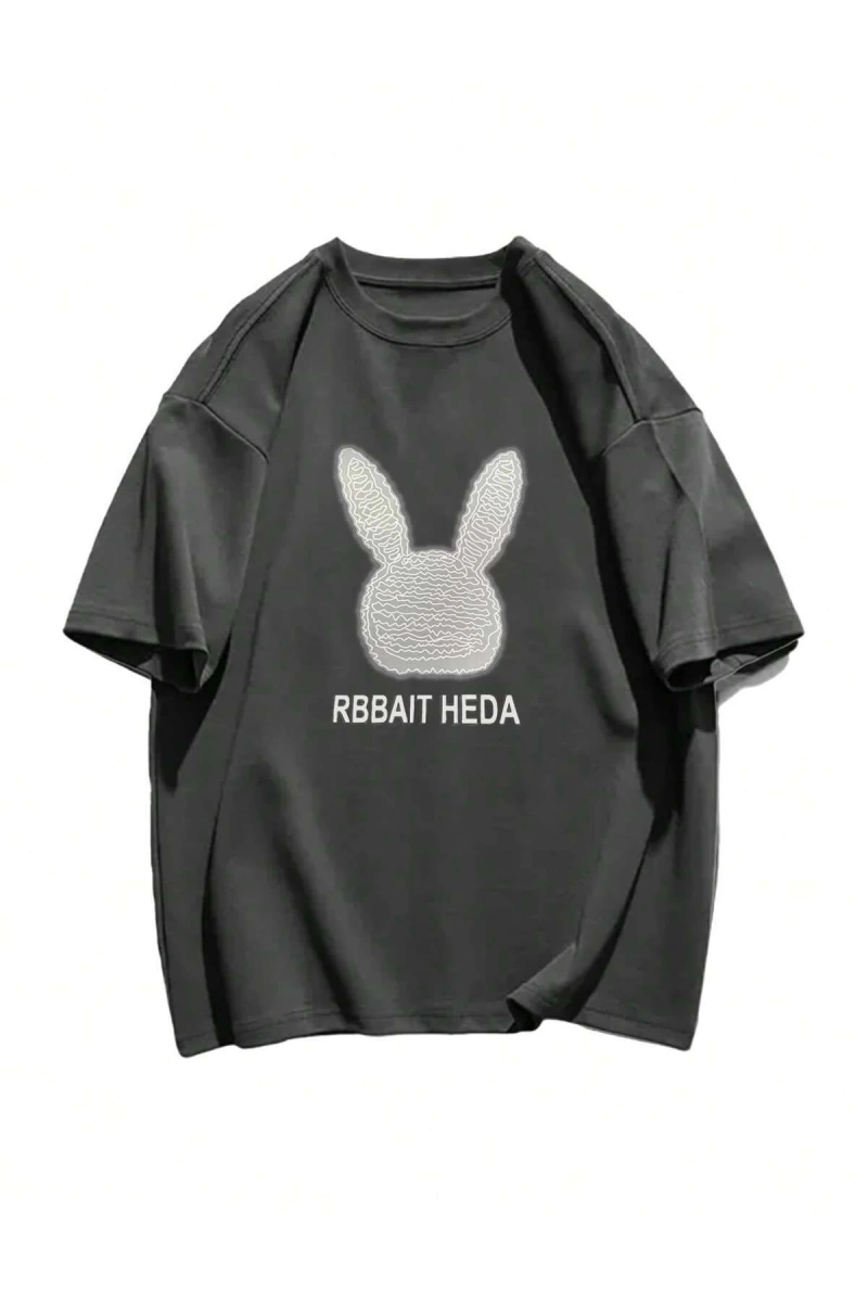 Karikatür ve Grafik tasarım Oversize T-shirt Cartoon/Letter serisi kod97