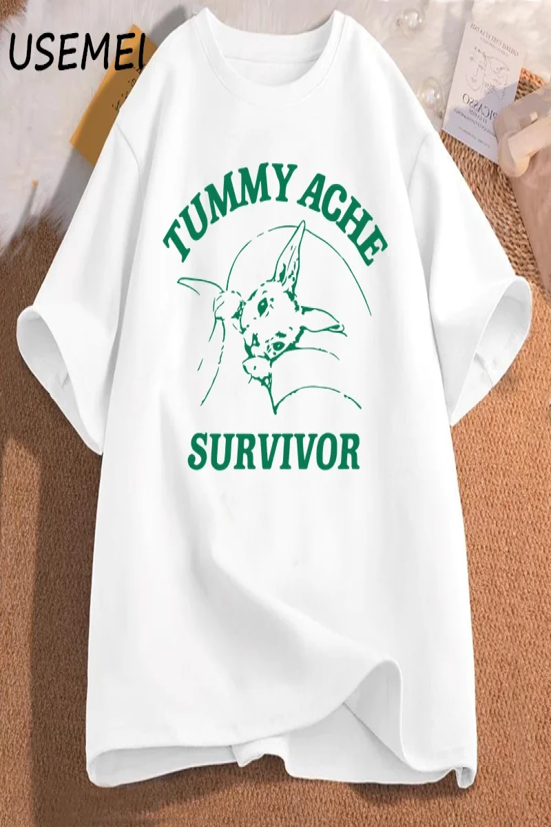 Karın Ağrısı Survivor T Shirt Erkek Kadın Komik Karın Ağrısı Tee Tshirt Pamuk T-shirt Erkek G 2886
