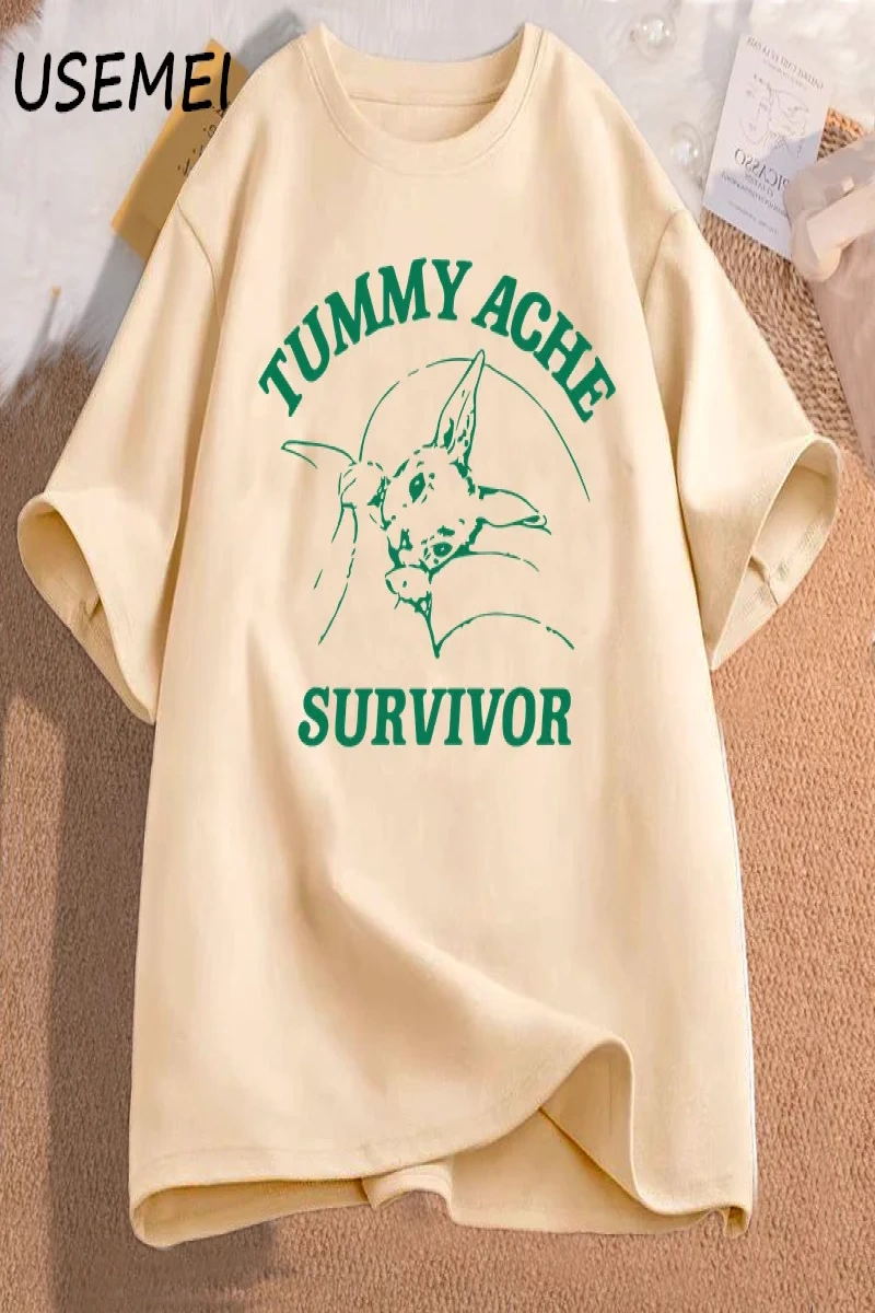 Karın Ağrısı Survivor T Shirt Erkek Kadın Komik Karın Ağrısı Tee Tshirt Pamuk T-shirt Erkek G 2886