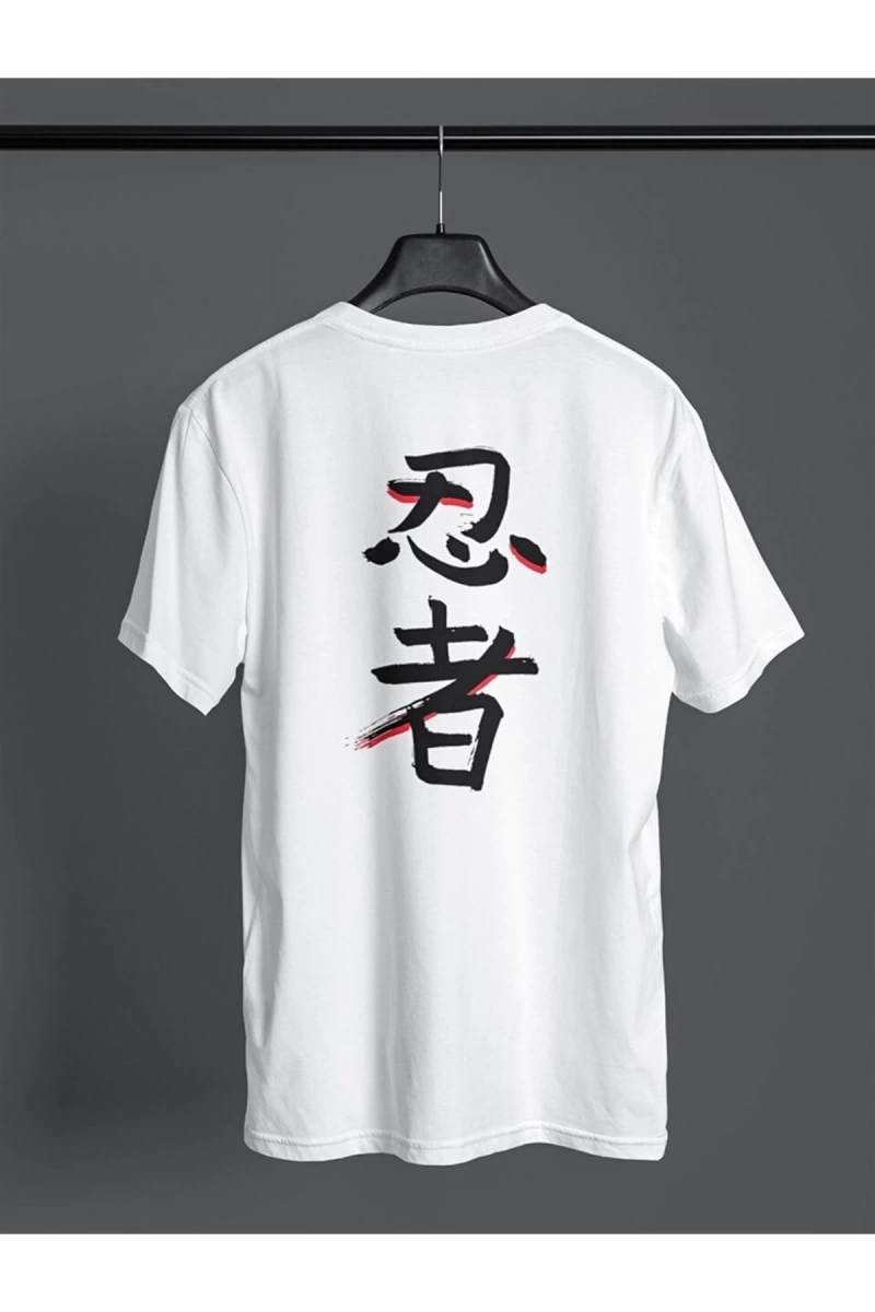 Kawasaki Ninja Motosiklet Beyaz T-shirt
