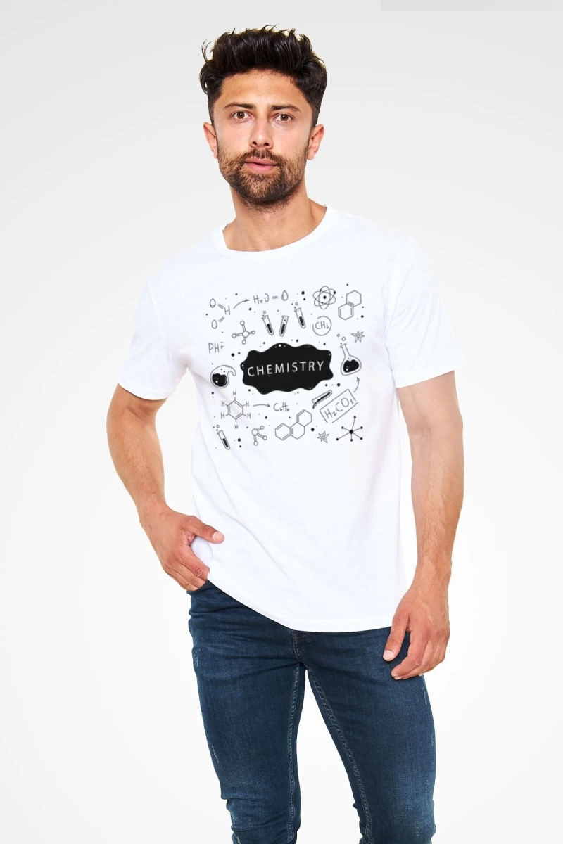 Kimya Bağlar Beyaz Unisex Tişört T-Shirt