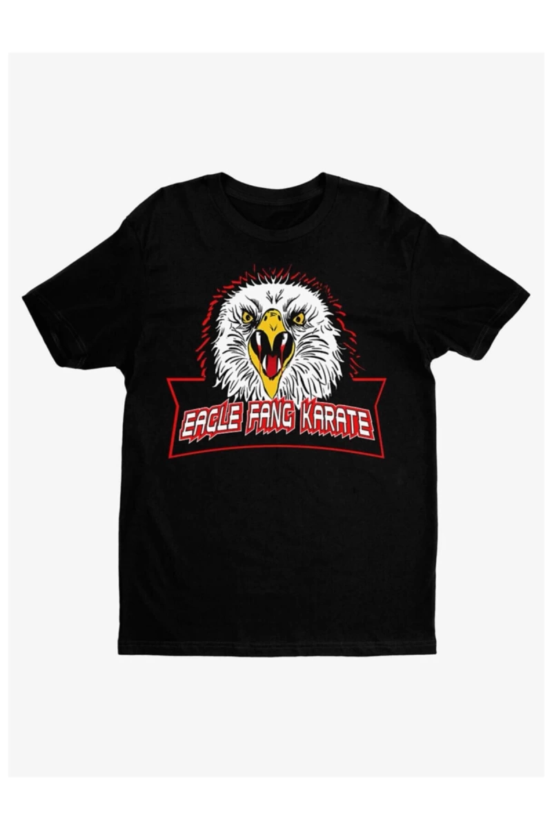 Kırmızı Etiket Gala Cobra Kai Eagle Fang Karate Black Tiört Hot Topic Exclusive 05120