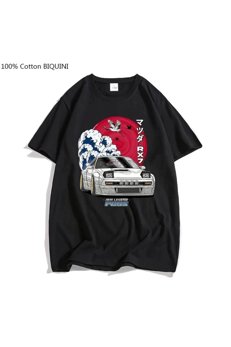 Kırmızı Etiket Gala Mazda Rx-7 Turbo Anime Grafik Tişört 11742