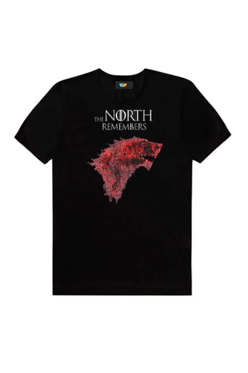 Kırmızı Etiket GALASHOP Game Of Thrones The North Remembers Siyah Erkek T-Shirt 05268