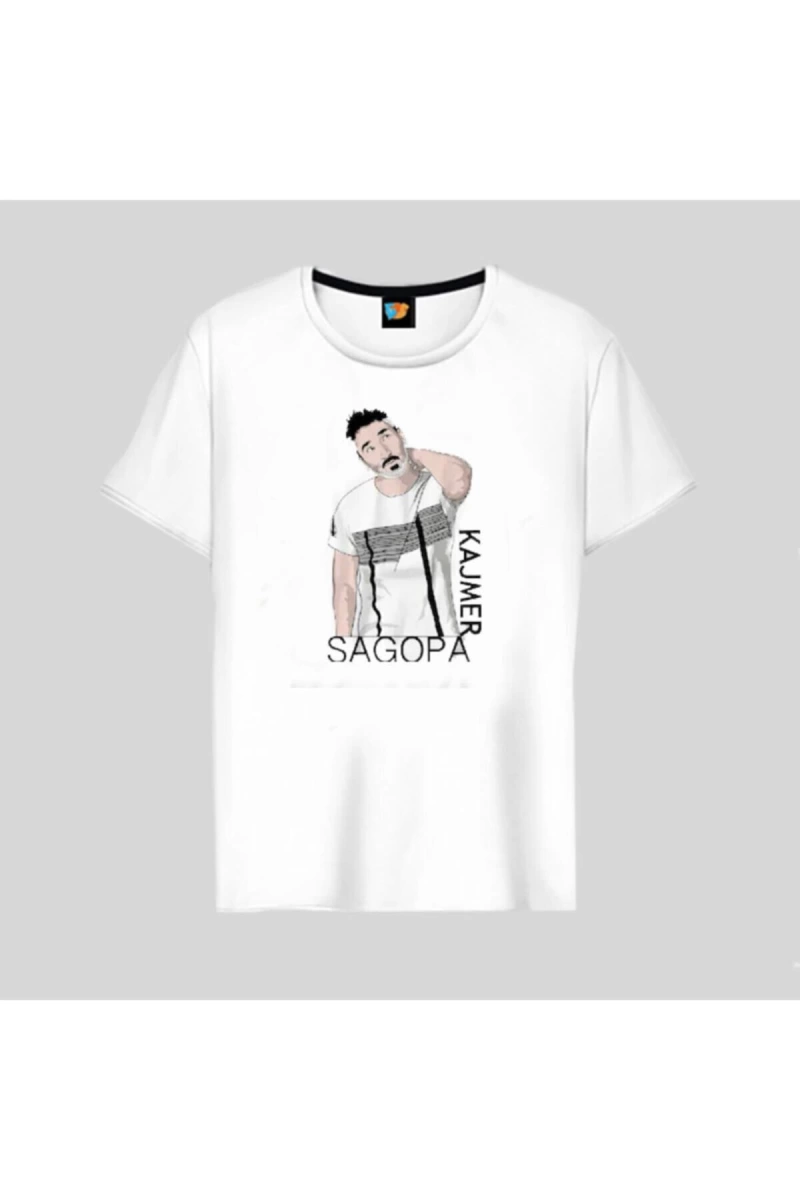 Kırmızı Etiket GALASHOP Sagopa Kajmer Beyaz Erkek T-shirt 05336