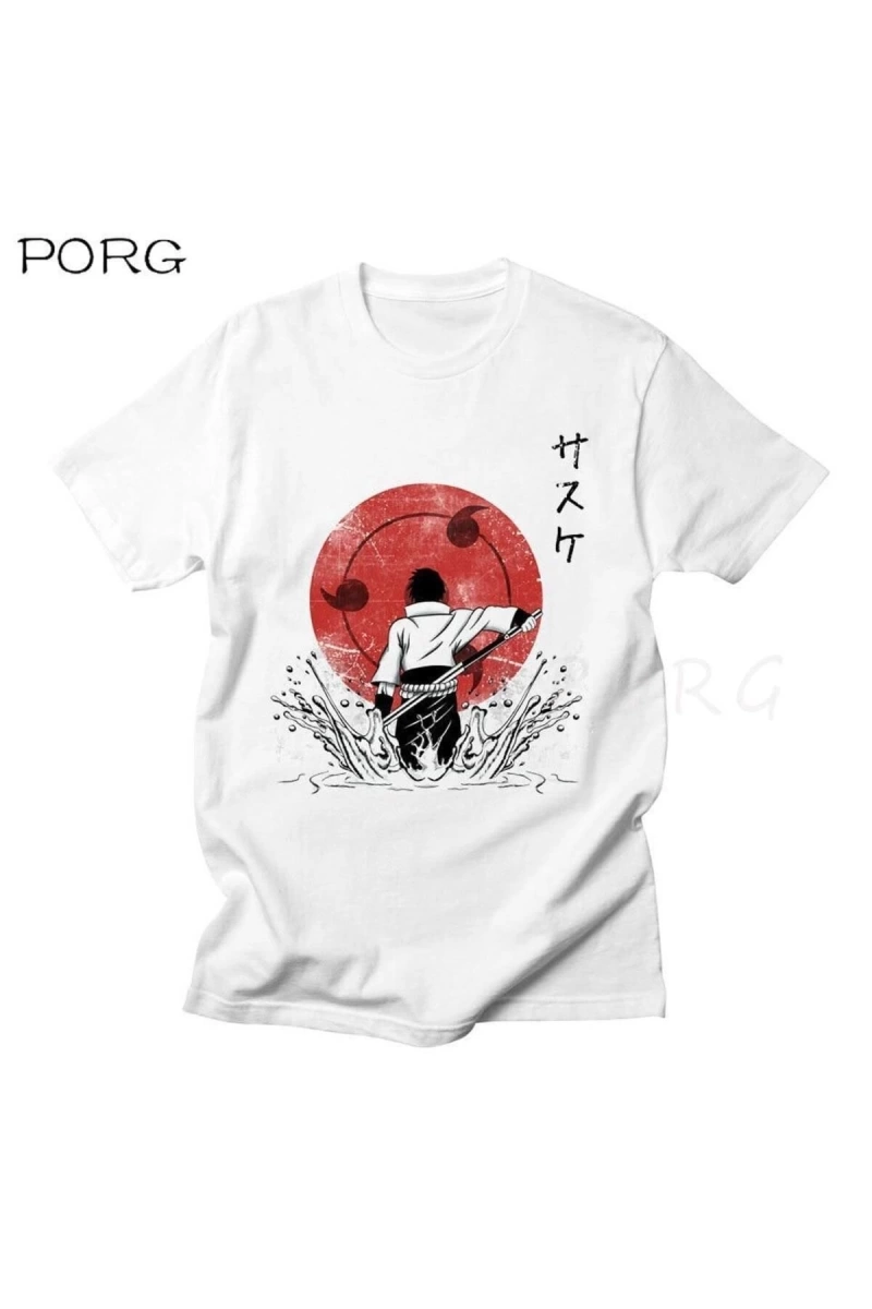 Kırmızı Etiket Naruto Uchiha Sasuke Itachi Tshirt 09969
