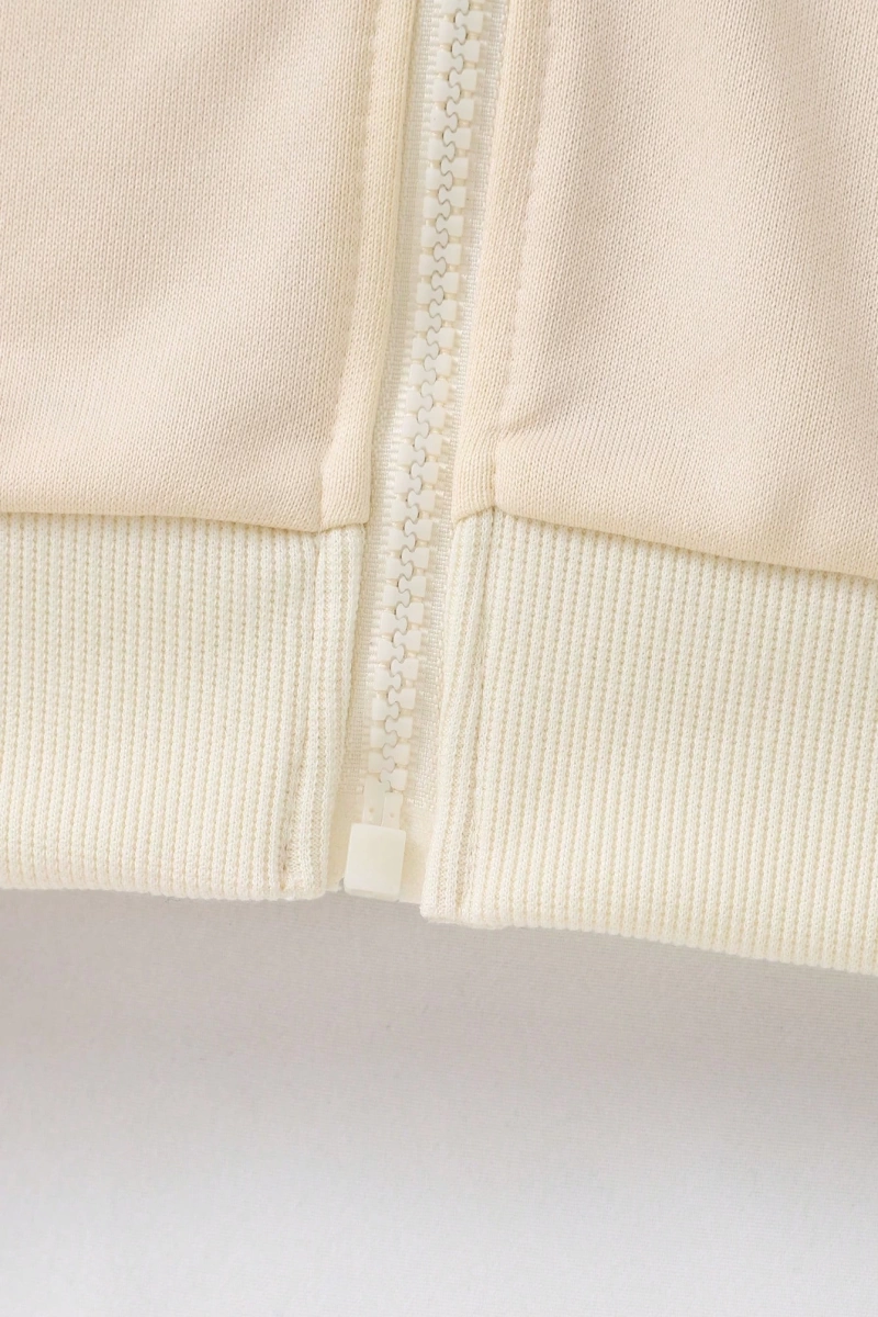 Kız Düz Renk Ayı Baskılı Kapüşonlu Sweatshirt Model 5139
