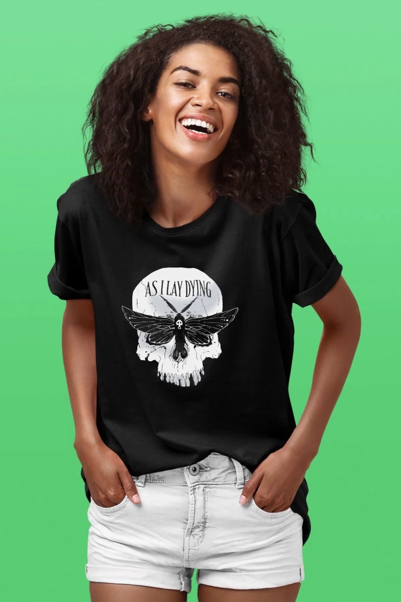 Ko Buta As I Lay Dying Baskılı Unisex Siyah Tişört Tk1115