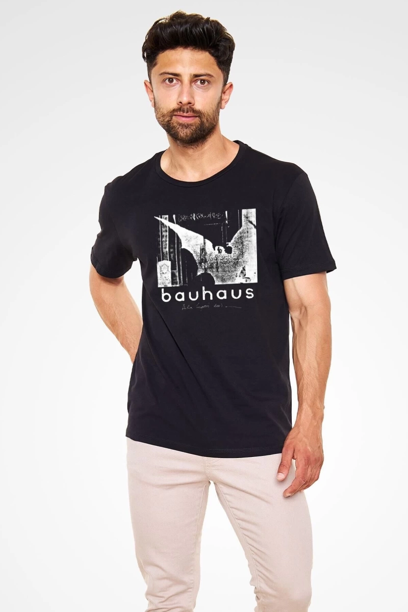 Ko Buta Bauhaus Baskılı Unisex Siyah Tişört T55128