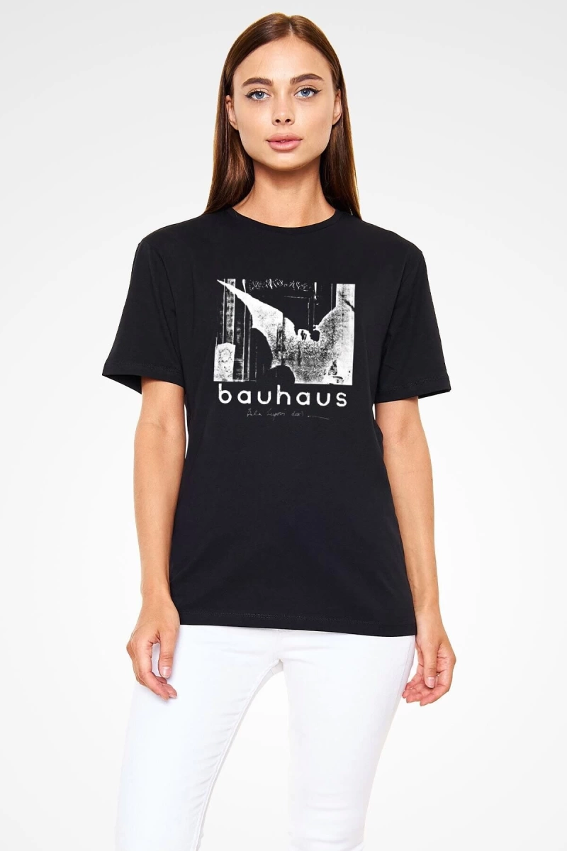 Ko Buta Bauhaus Baskılı Unisex Siyah Tişört T55128
