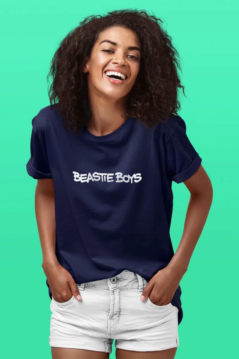 Ko Buta Beastie Boys Baskılı Unisex Lacivert Tişört Tk4009
