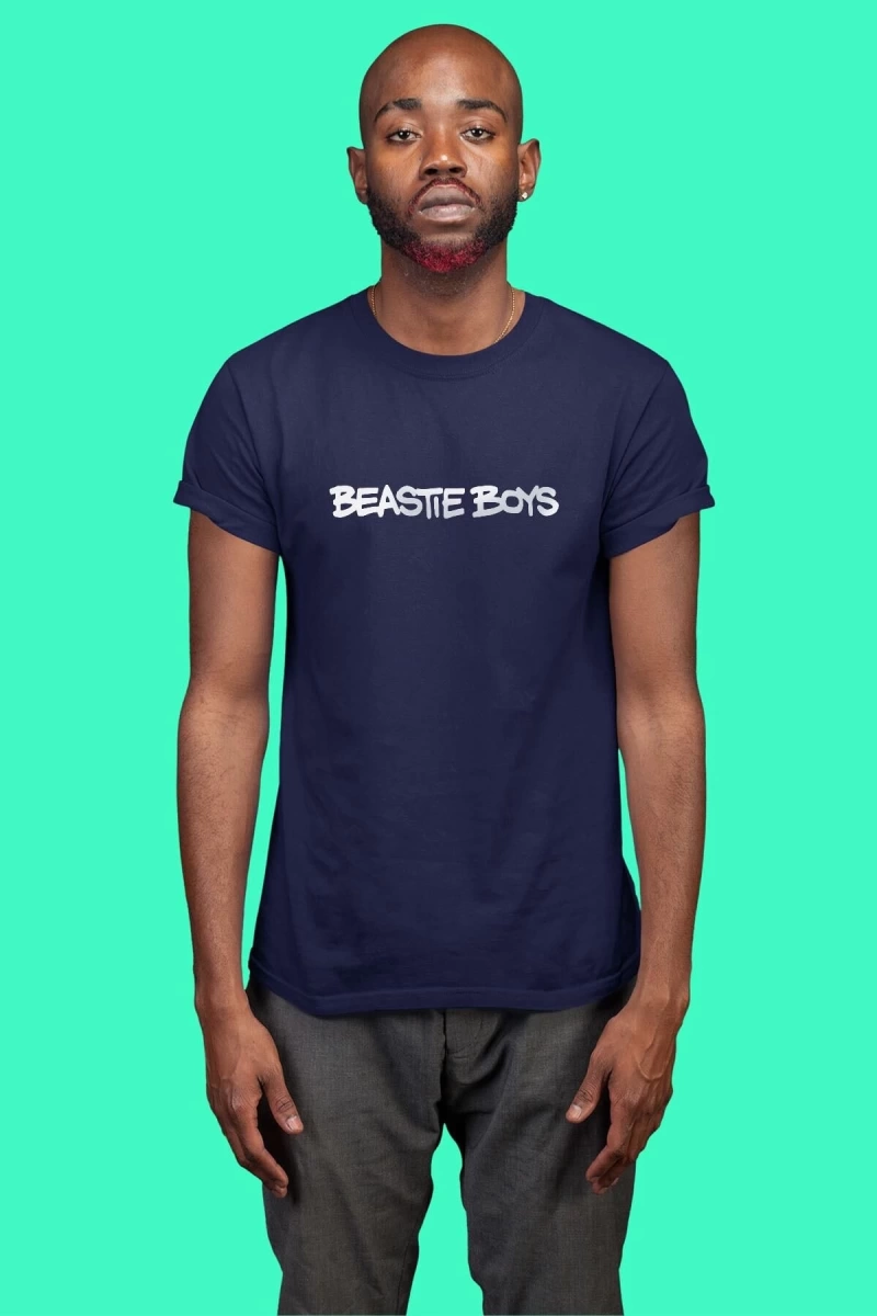 Ko Buta Beastie Boys Baskılı Unisex Lacivert Tişört Tk4009