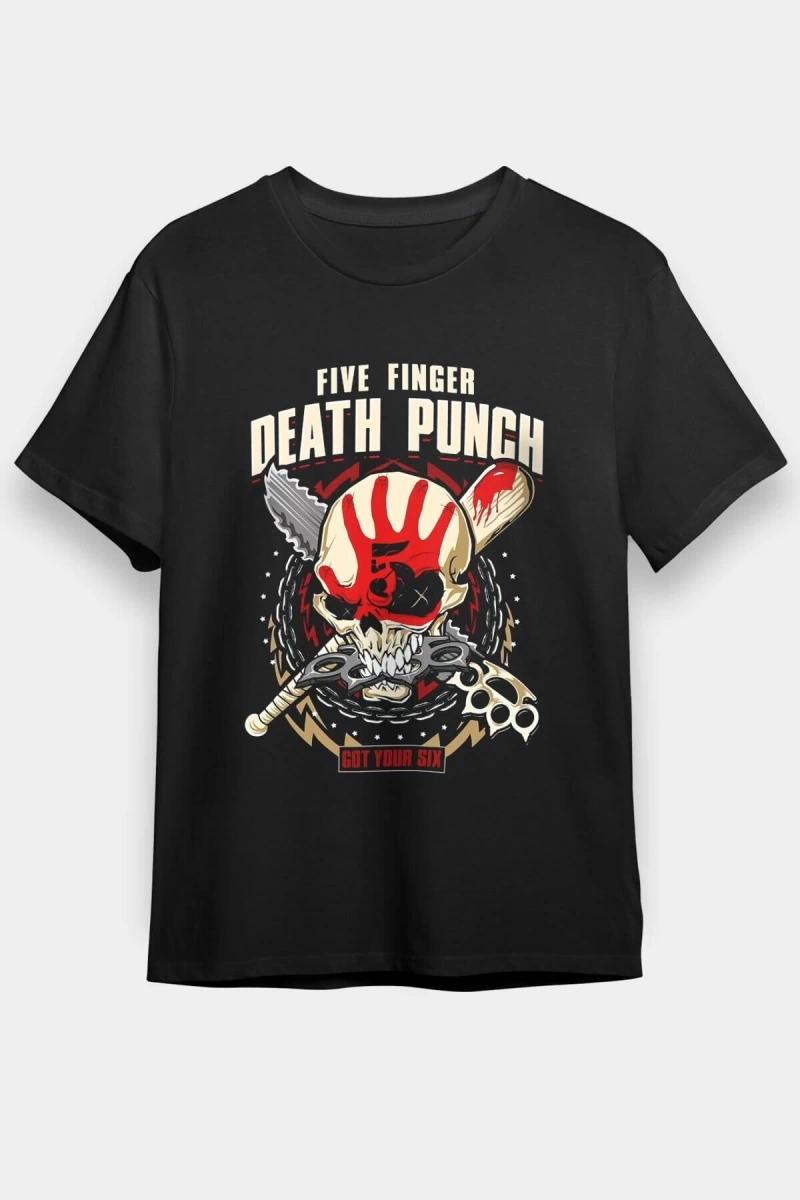Ko Buta Five Finger Death Punch Siyah Unisex Tişört T-shirt T2092