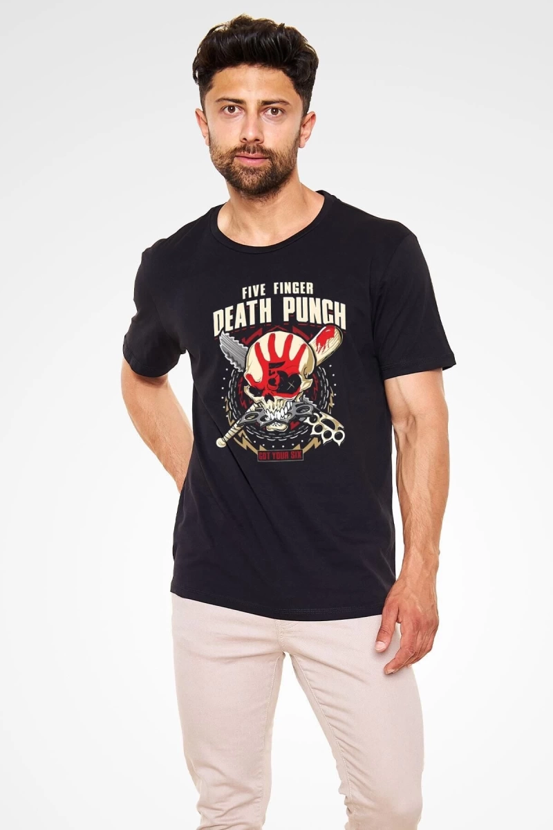 Ko Buta Five Finger Death Punch Siyah Unisex Tişört T-shirt T2092