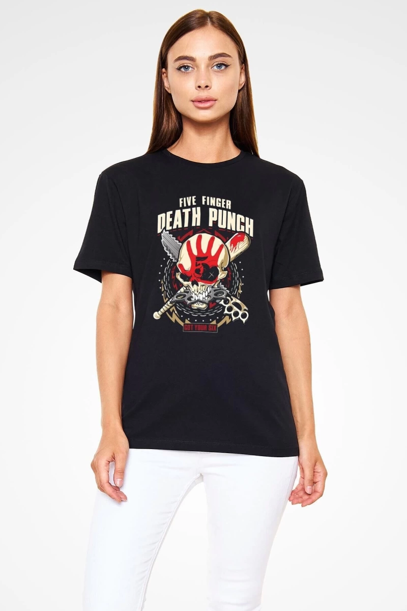Ko Buta Five Finger Death Punch Siyah Unisex Tişört T-shirt T2092