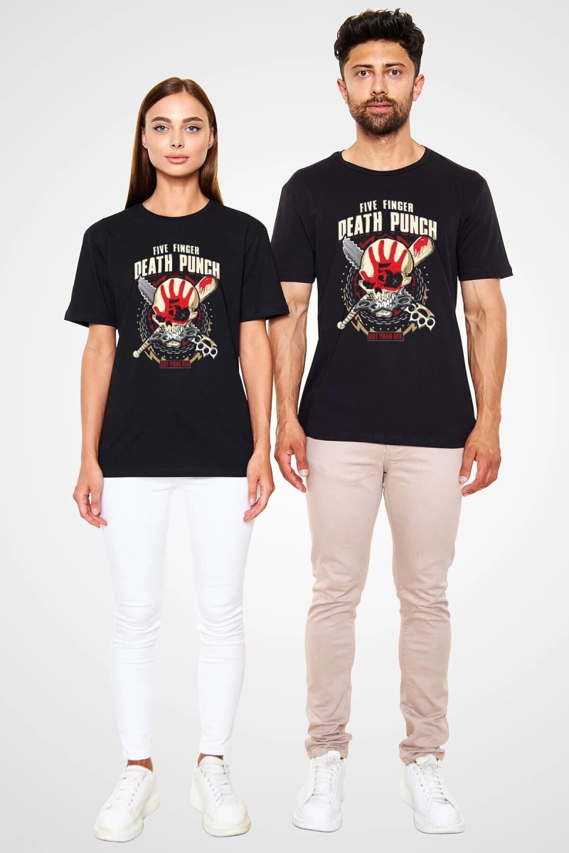 Ko Buta Five Finger Death Punch Siyah Unisex Tişört T-shirt T2092