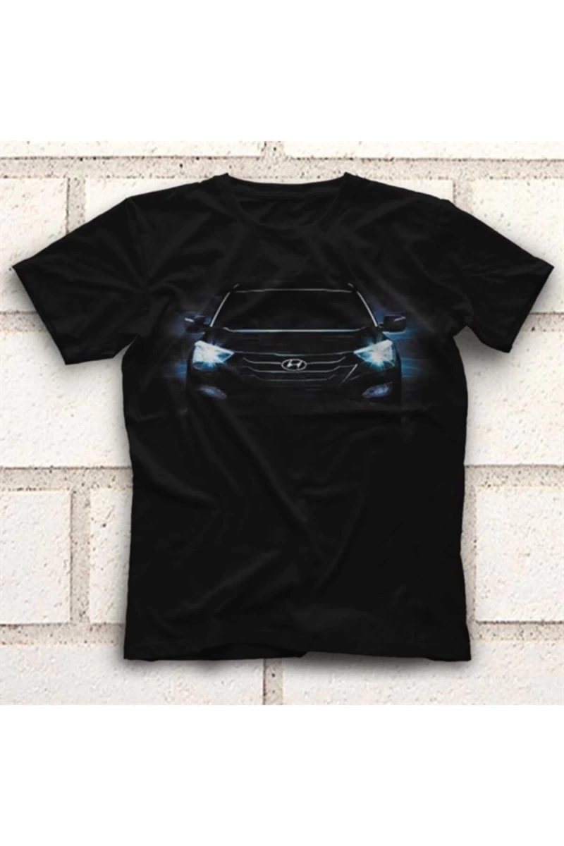Ko Buta Hyundai Siyah Unisex Tişört T-shirt 8105wt