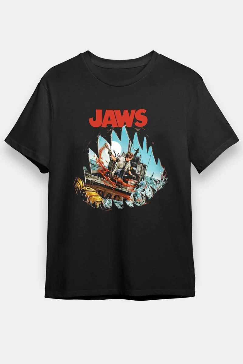 Ko Buta Jaws Siyah Unisex T-shirt T8173