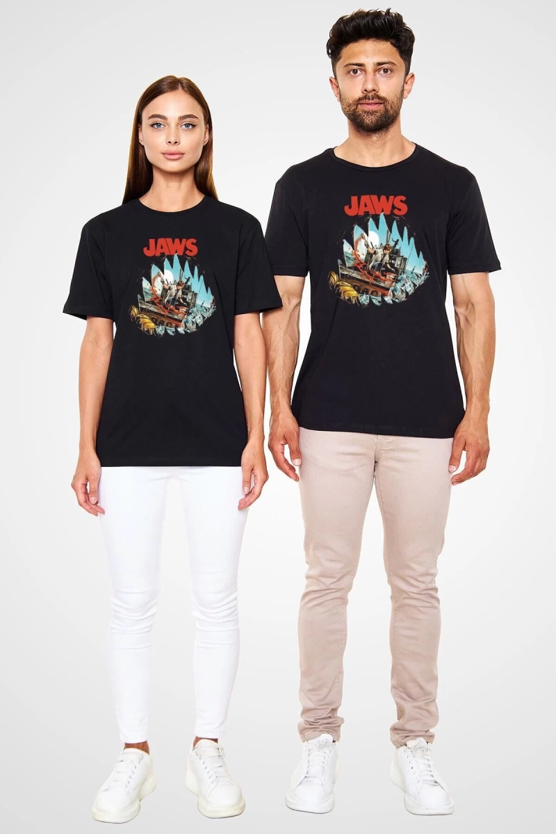 Ko Buta Jaws Siyah Unisex T-shirt T8173