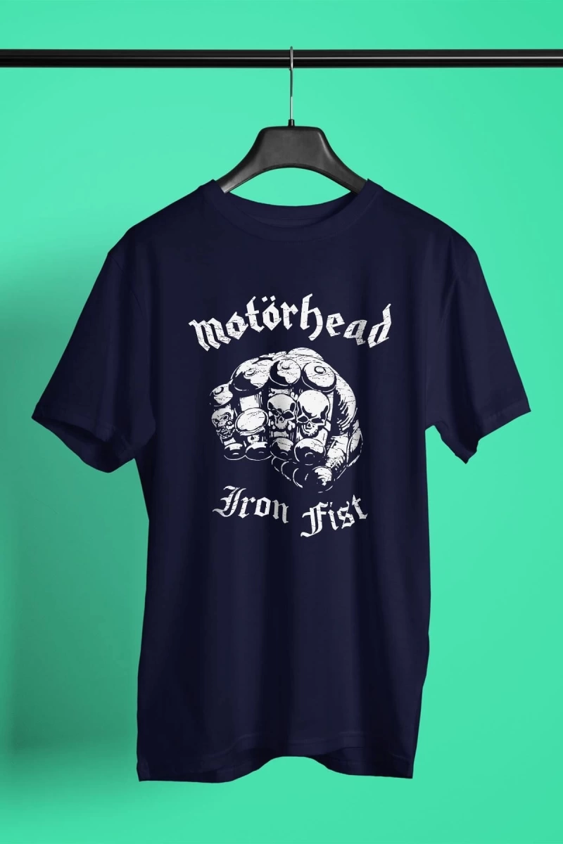 Ko Buta Motörhead Baskılı Unisex Lacivert Tişört Tk524