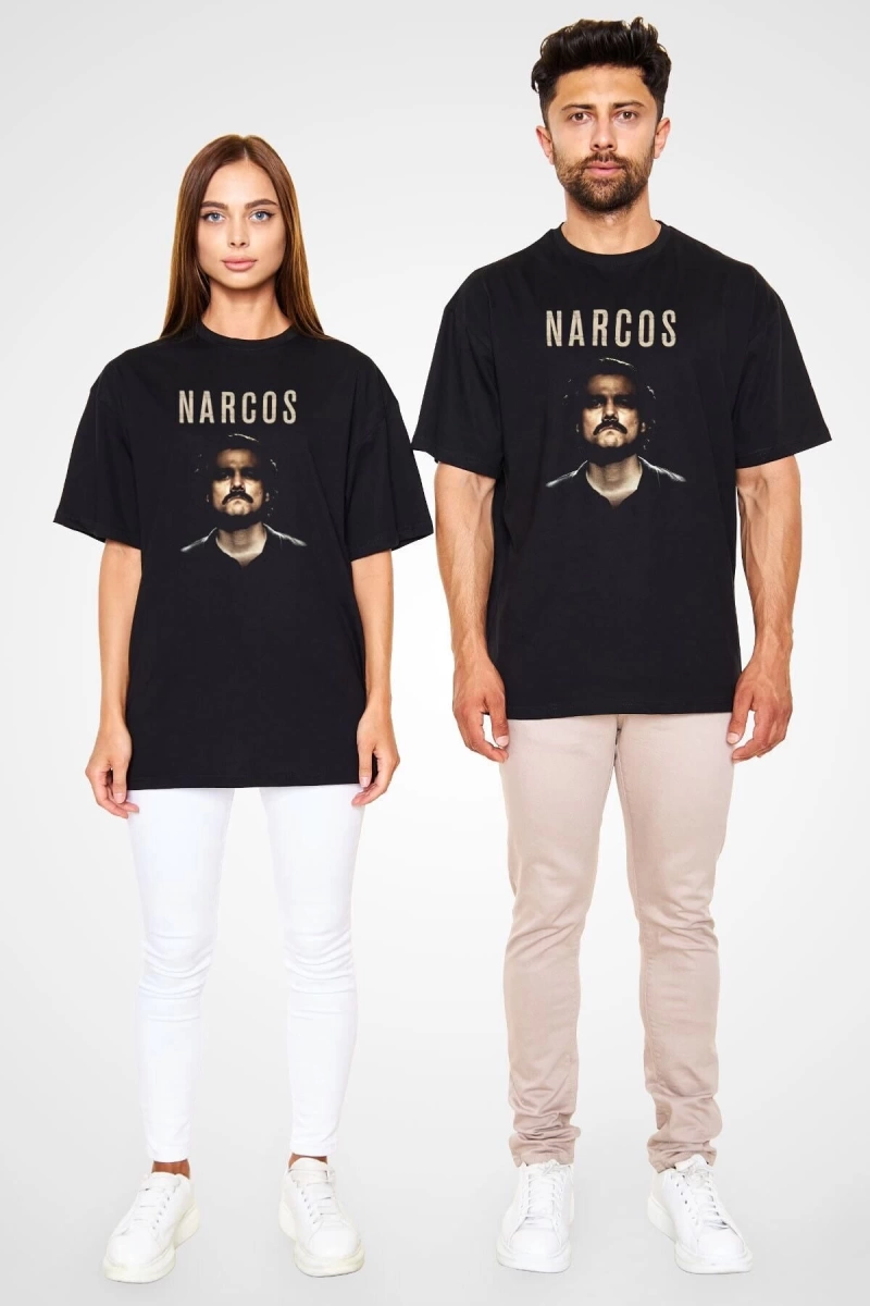 Ko Buta Narcos Pablo Escobar Siyah Unisex Oversize Tişört T-shirt Os6099
