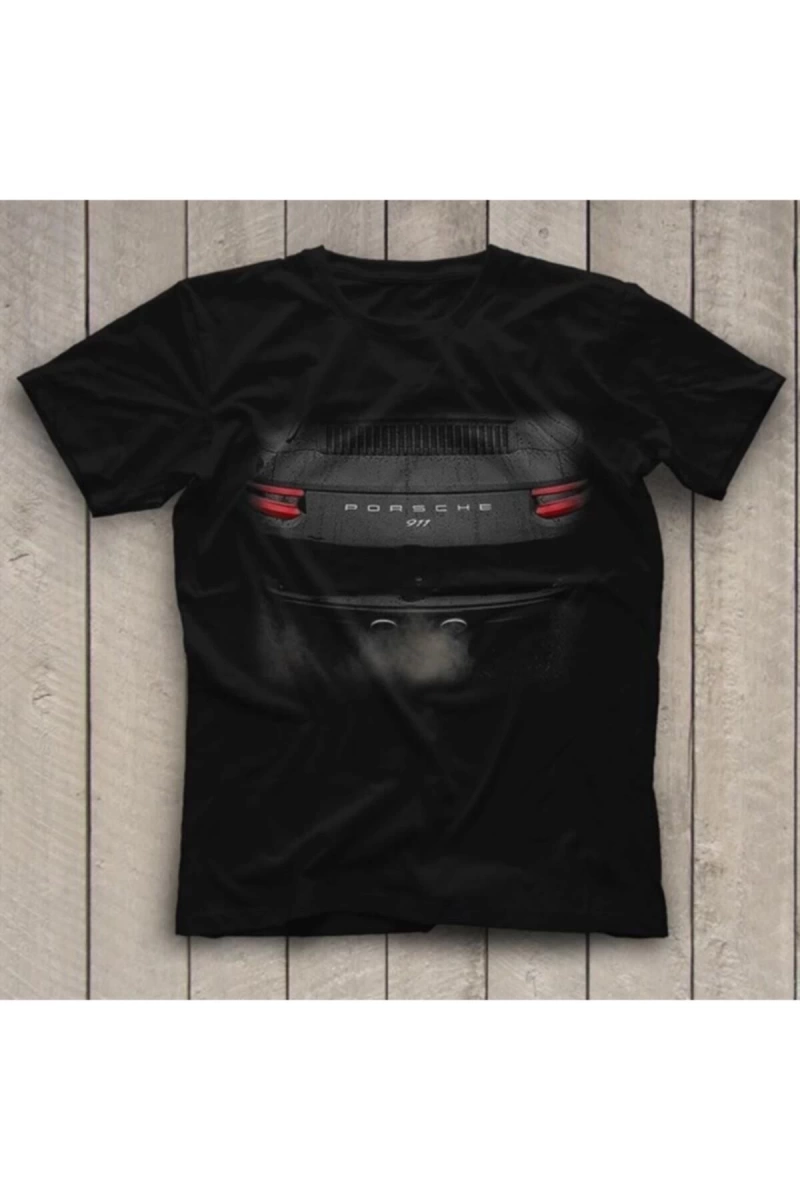 Ko Buta Porsche Siyah Unisex Tişört T-shirt 8306wt