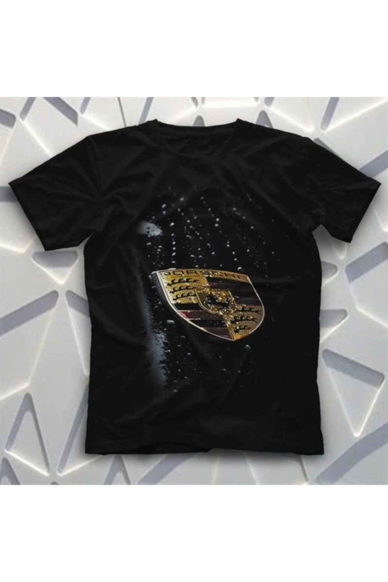 Ko Buta Porsche Siyah Unisex Tişört T-shirt 8308wt