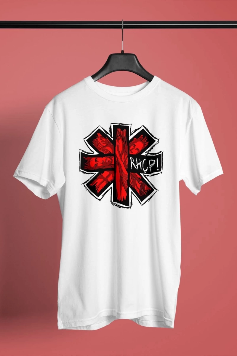 Ko Buta Red Hot Chili Peppers Baskılı Unisex Beyaz Tişört To2915
