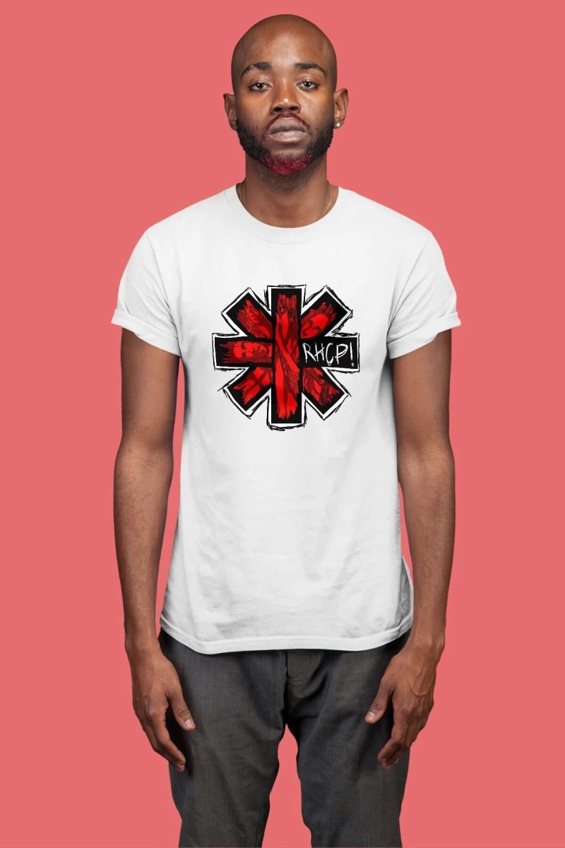 Ko Buta Red Hot Chili Peppers Baskılı Unisex Beyaz Tişört To2915