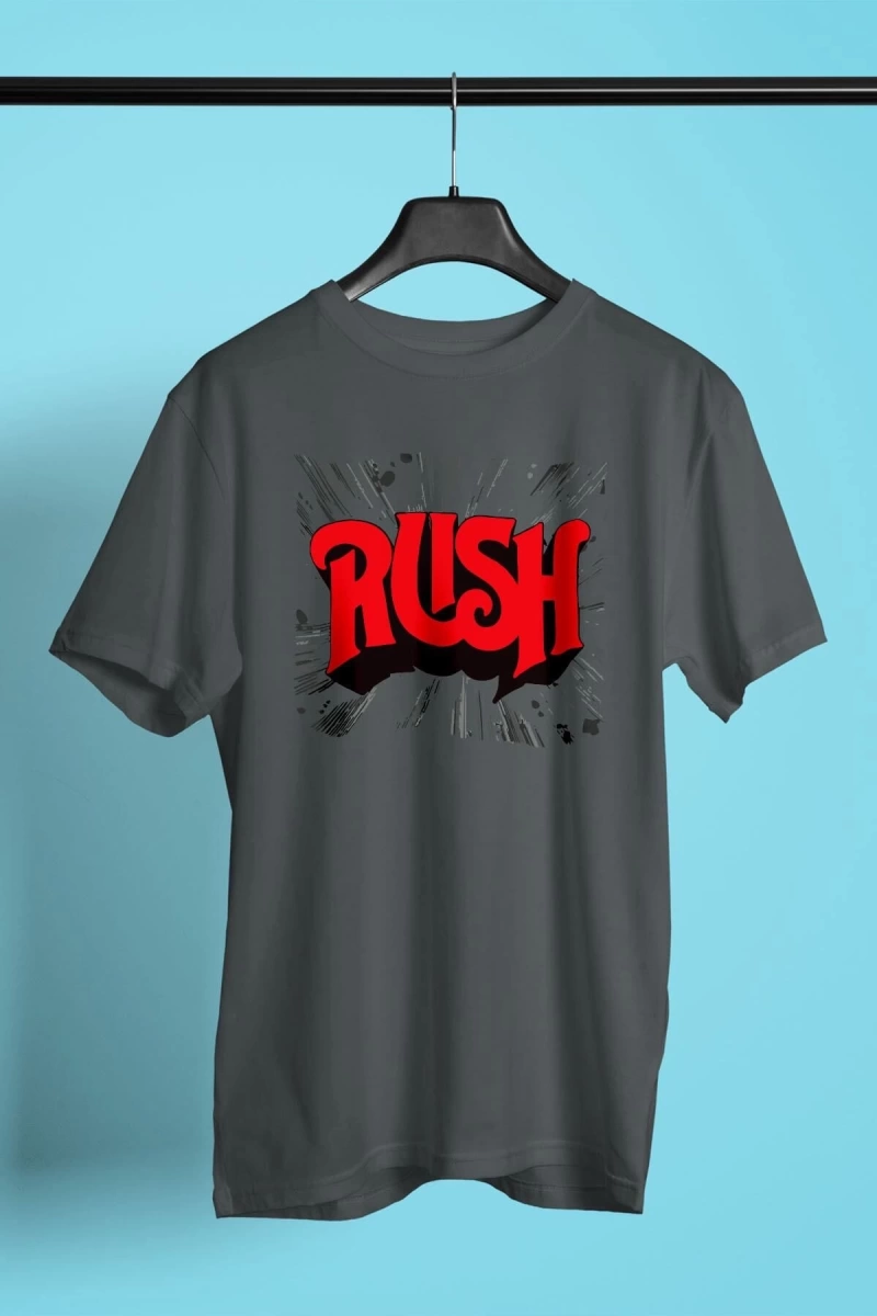 Ko Buta Rush Baskılı Unisex Füme Tişört To2946