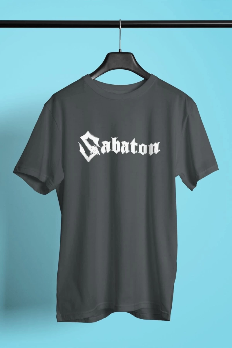 Ko Buta Sabaton Baskılı Unisex Füme Tişört Tk847