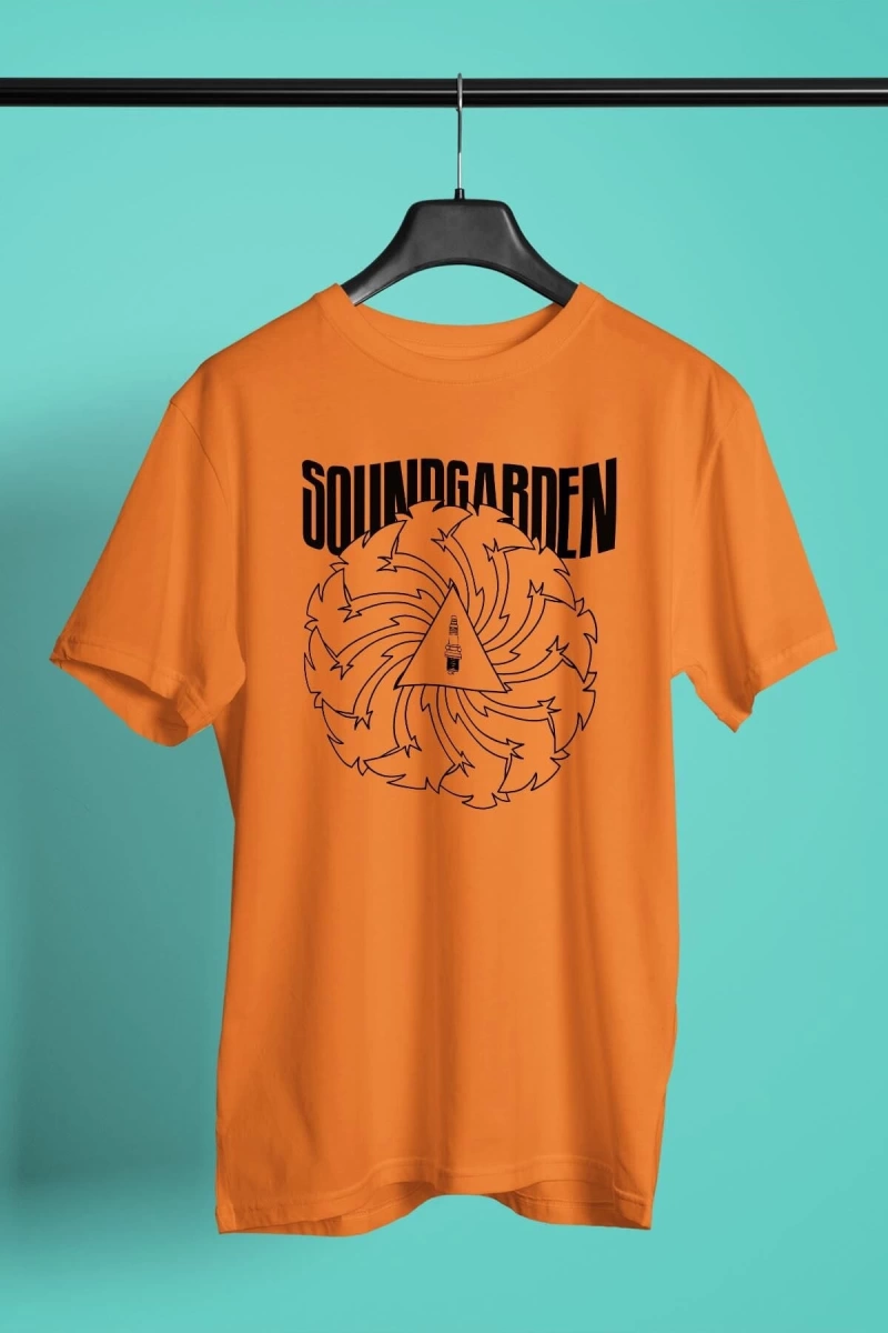 Ko Buta Soundgarden Baskılı Unisex Turuncu Tişört Ta3013