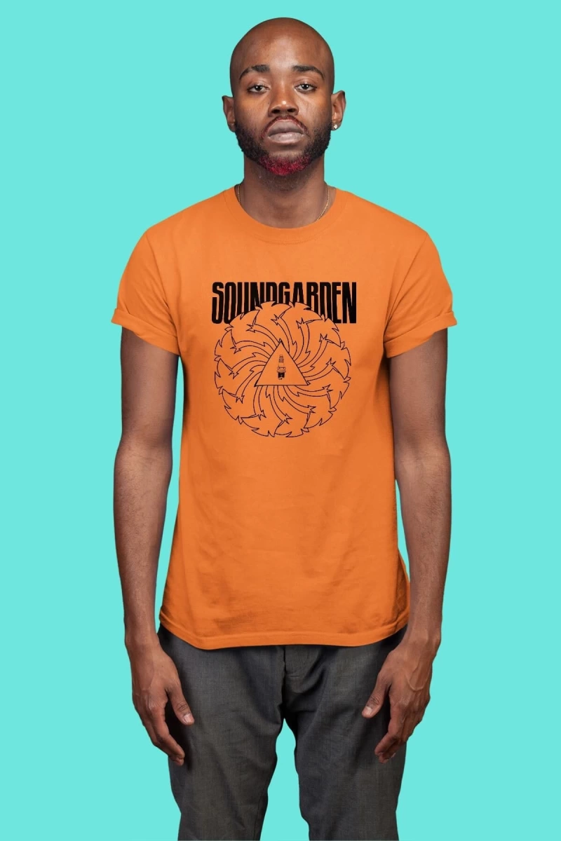 Ko Buta Soundgarden Baskılı Unisex Turuncu Tişört Ta3013
