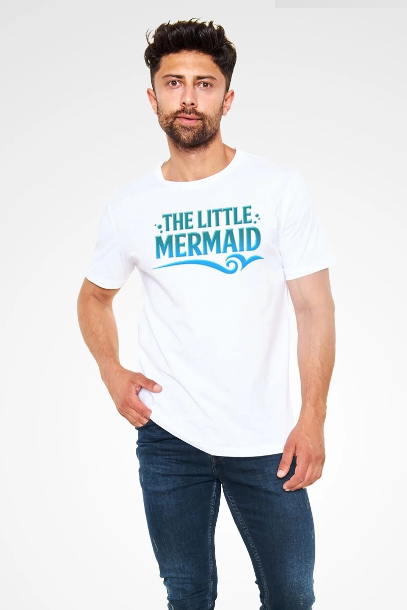 Ko Buta The Little Mermaid Beyaz Unisex Tişört T-shirt T8207