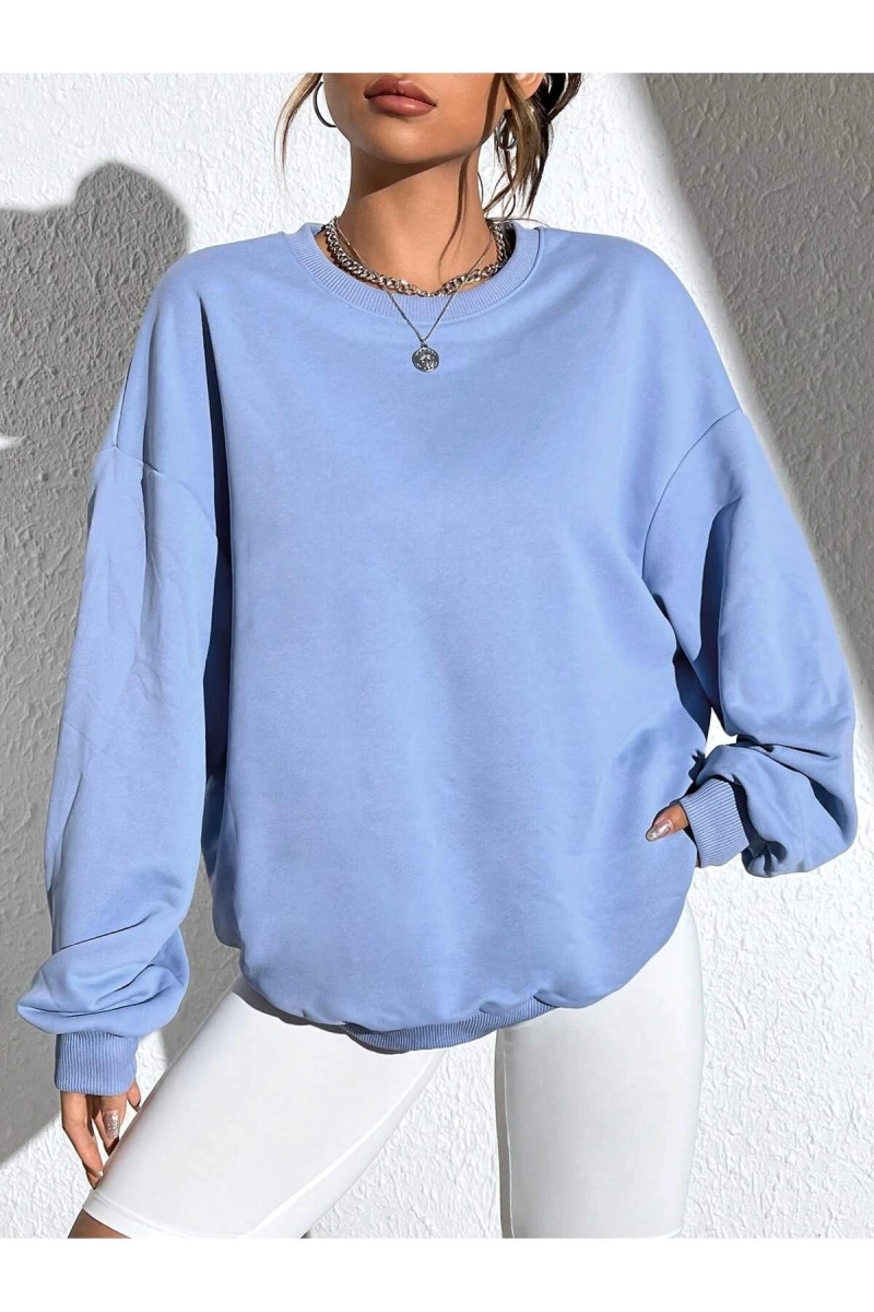 KOD ADR-SHEN EZwear Slogan & Butterfly Print Drop Shoulder Sweatshirt