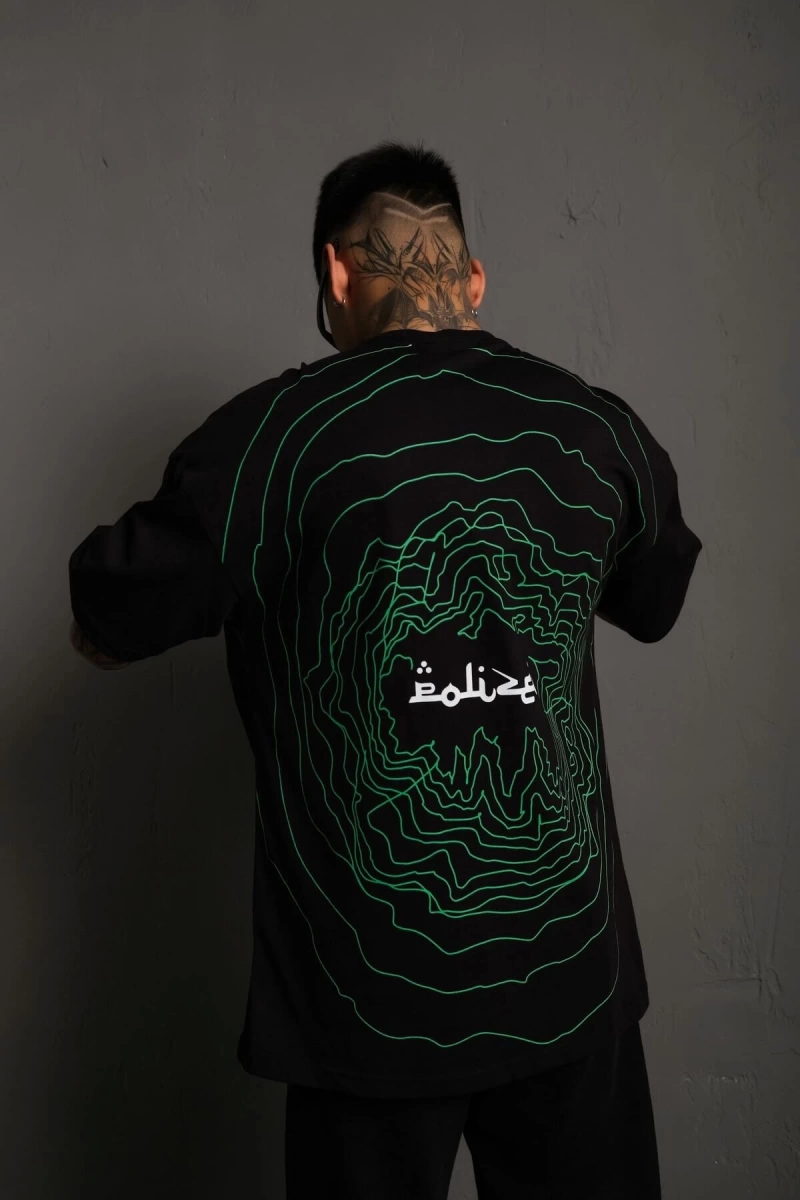 KOD:IZEI Unisex Arapça Baskılı Pamuklu T-shirt PLZ--1022