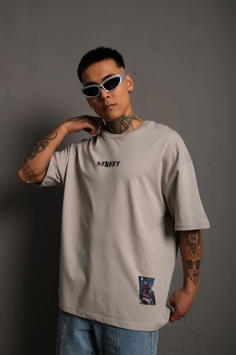 KOD:IZEI - Unisex Joker Street Baskılı Pamuklu T-shirt P--1017