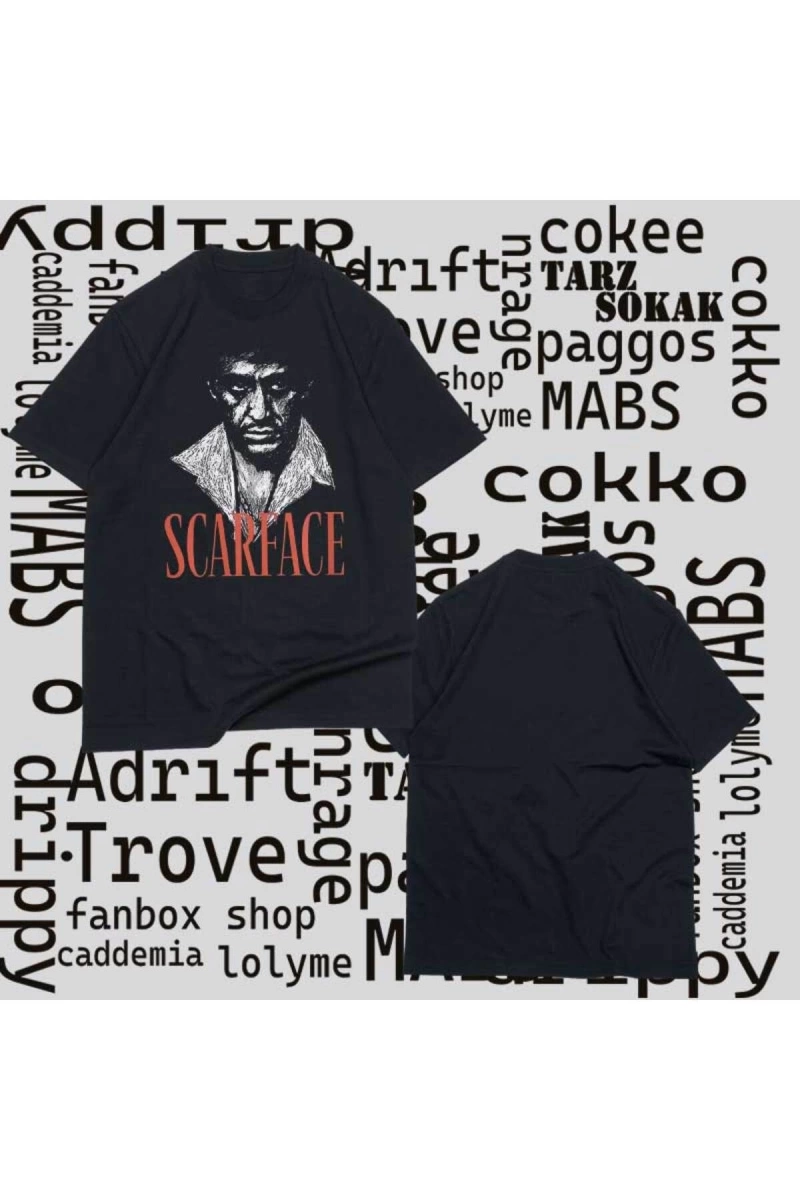 Kod Presss Kadın Siyah Tony Montana Film Scarface T-shirt 251093tt